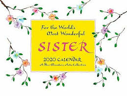 2020 Calendar: For The World's Most Wonderful Sister PB - Blue Mountain Arts
